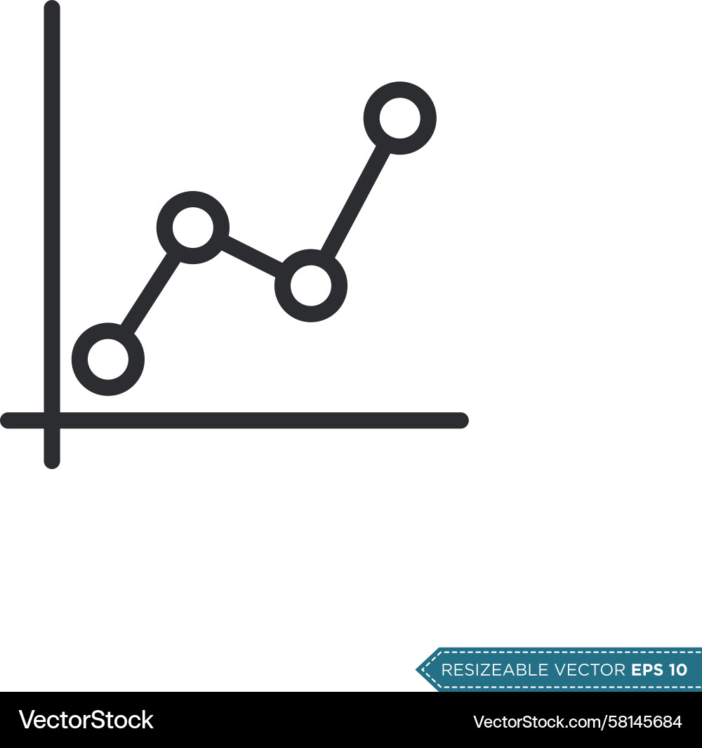 Chart and Graph Icon Set - Business Data Vector Image