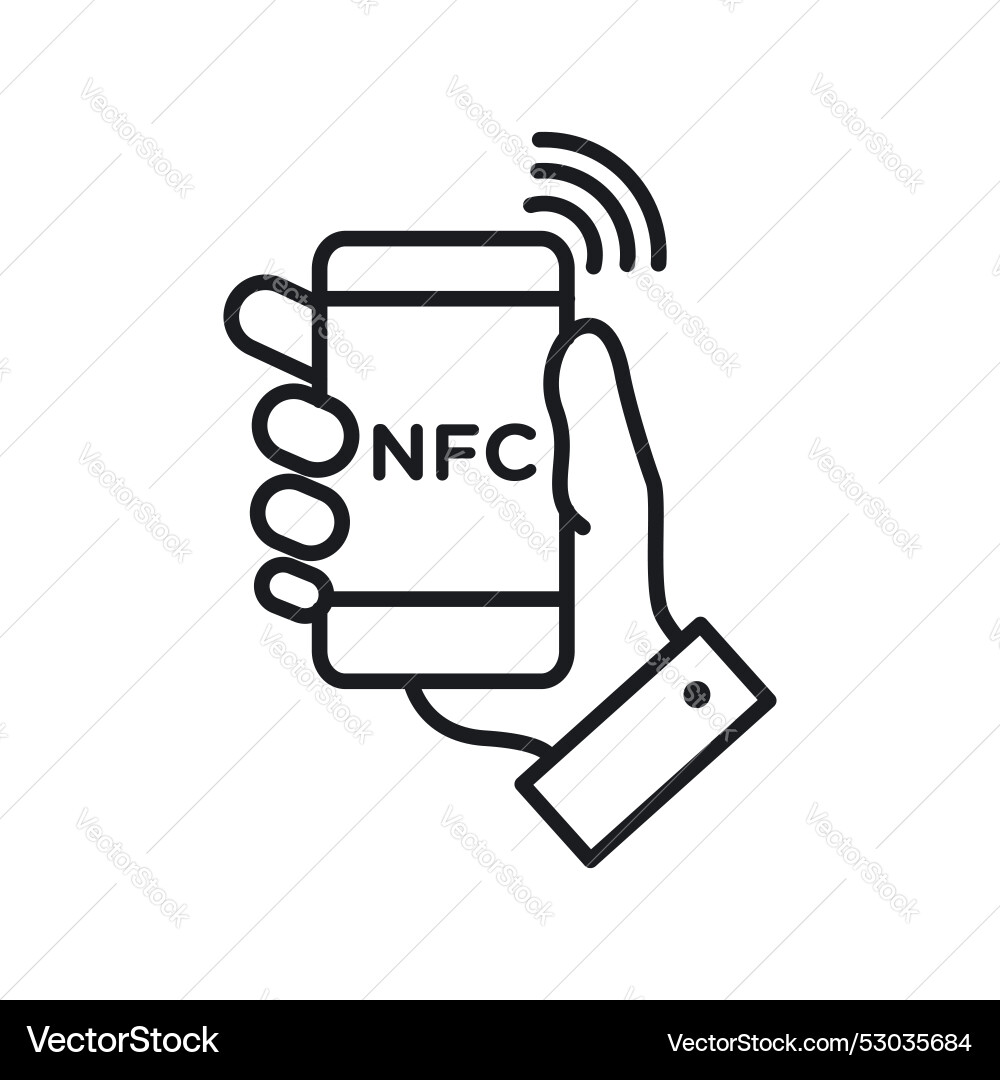 Nfc Kommunikations-Icon setzen Smartphone kontaktlos Nfc Kommunikations-Icon setzen Smartphone kontaktlos vektorbild