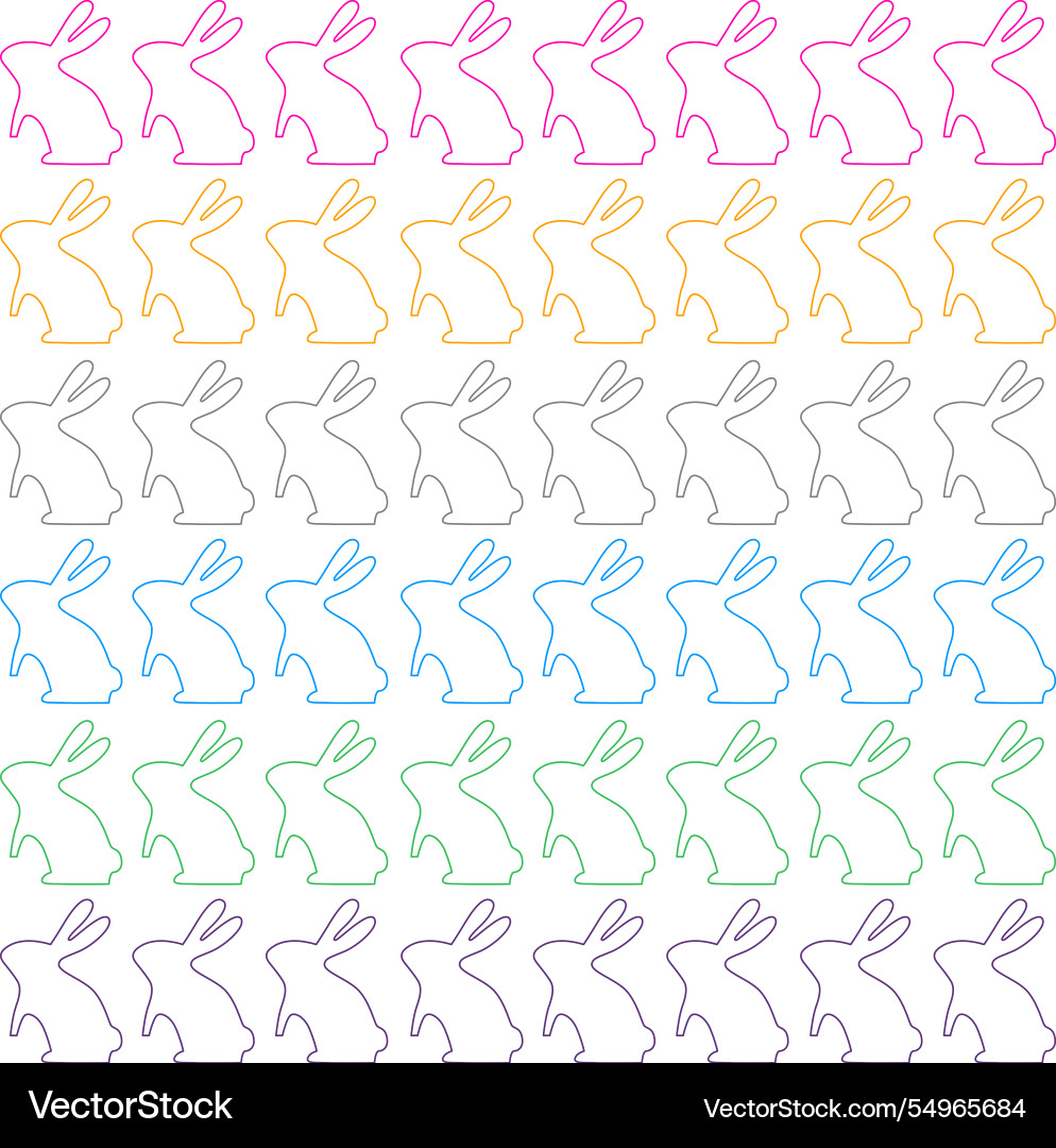 Spring bunnies design pattern texture Vector Image