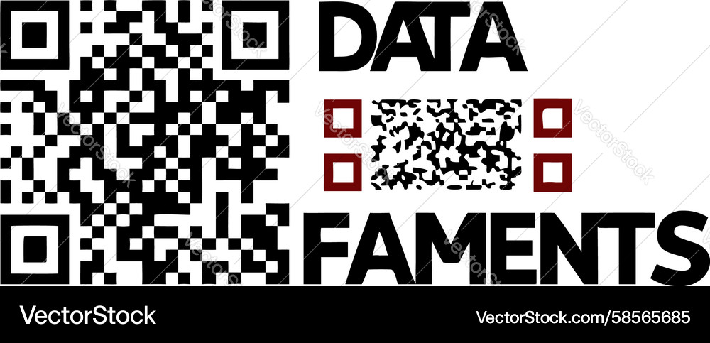 Data & Documents QR Code Icon Vector Image