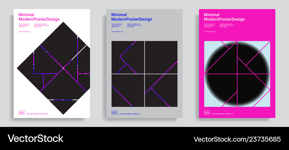 Design templates with simple geometric shapes Design templates with simple geometric shapes Vector Image