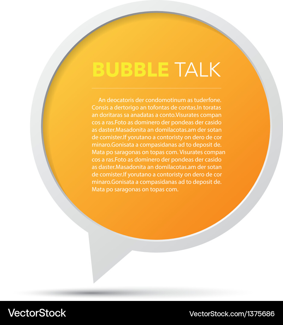 3D Bubble Speech Bubble Frame vector image