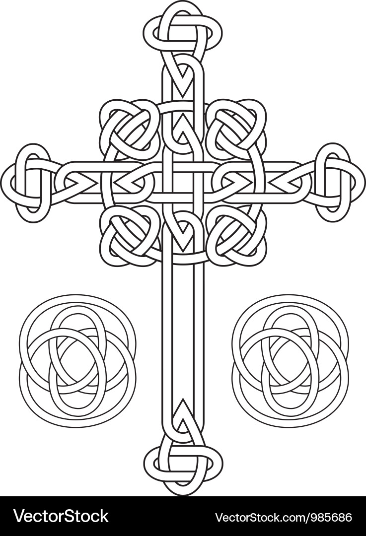 Celtic cross vector image