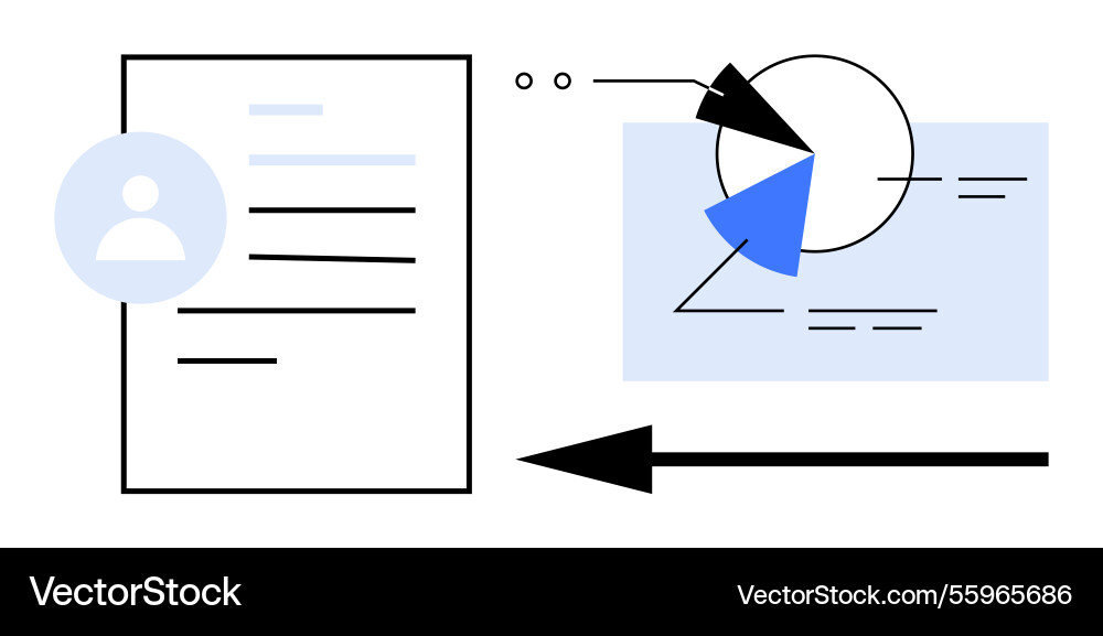 Data transfer visualization with document Data transfer visualization with document vector image