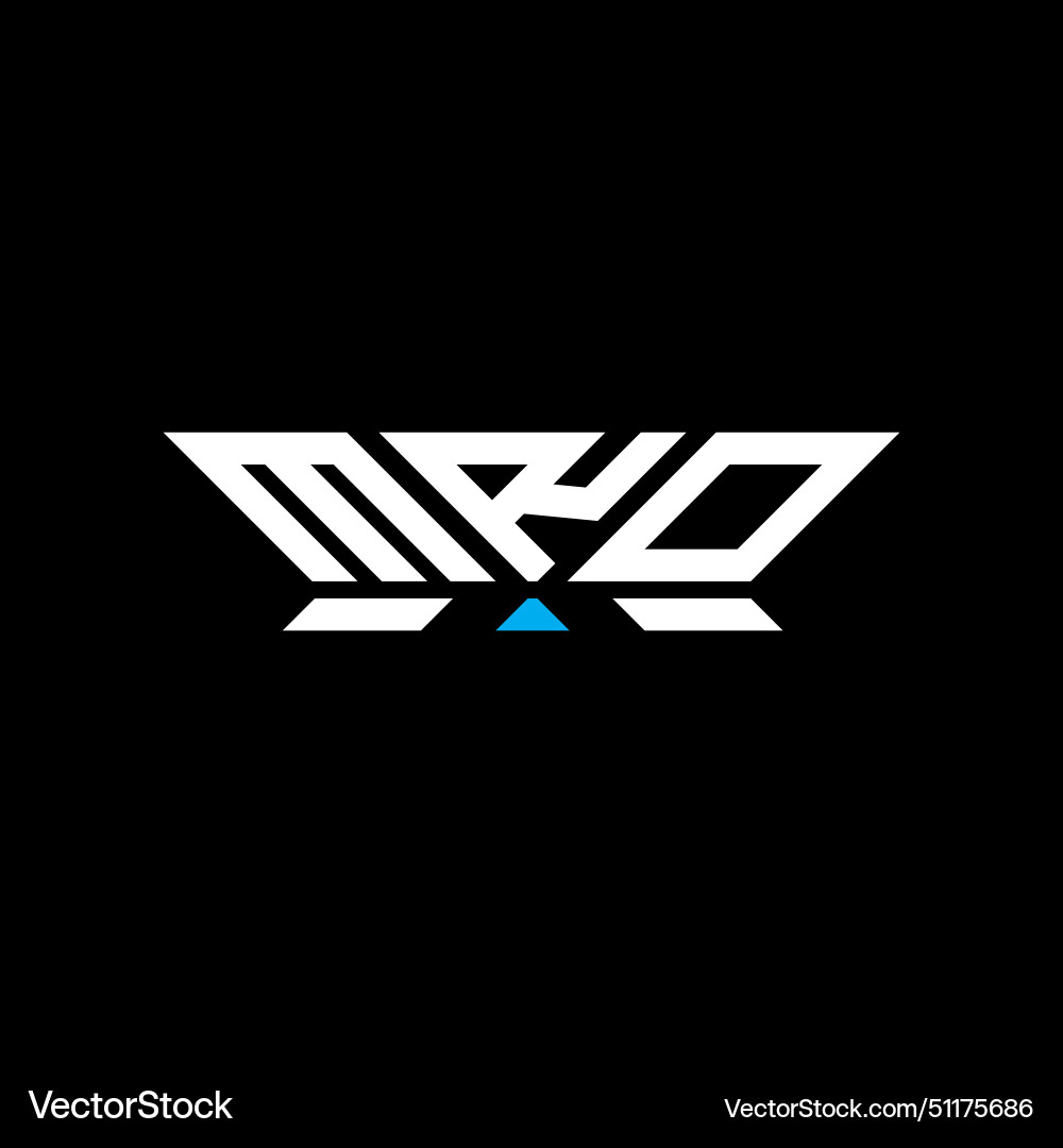 Mro letter logo design simple and modern Vector Image