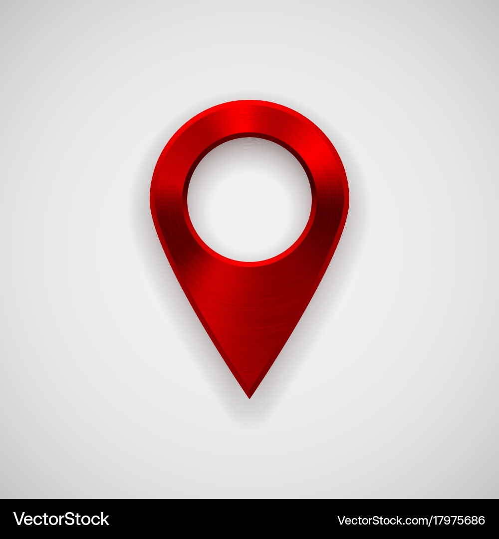 Red technology gps map pointer Vector Image