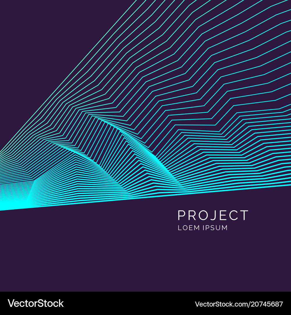 Abstract background with dynamic lines vector image
