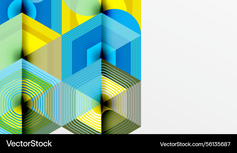 Abstract geometric composition lines create Vector Image