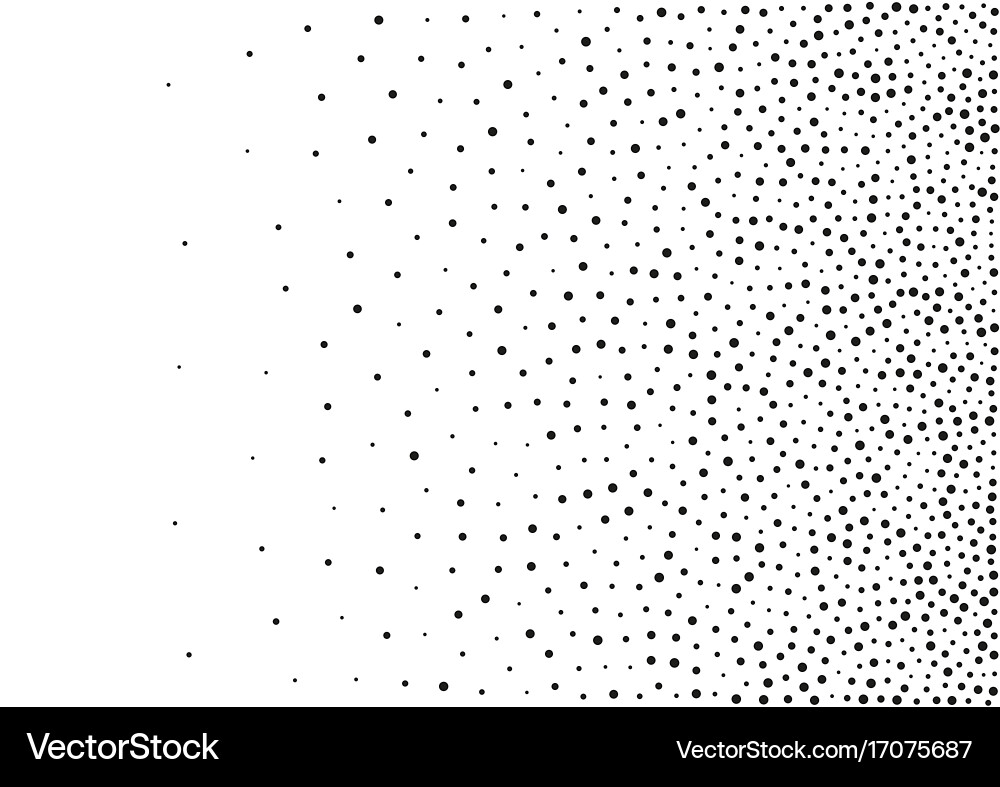 Abstract gradient halftone random dots background vector image