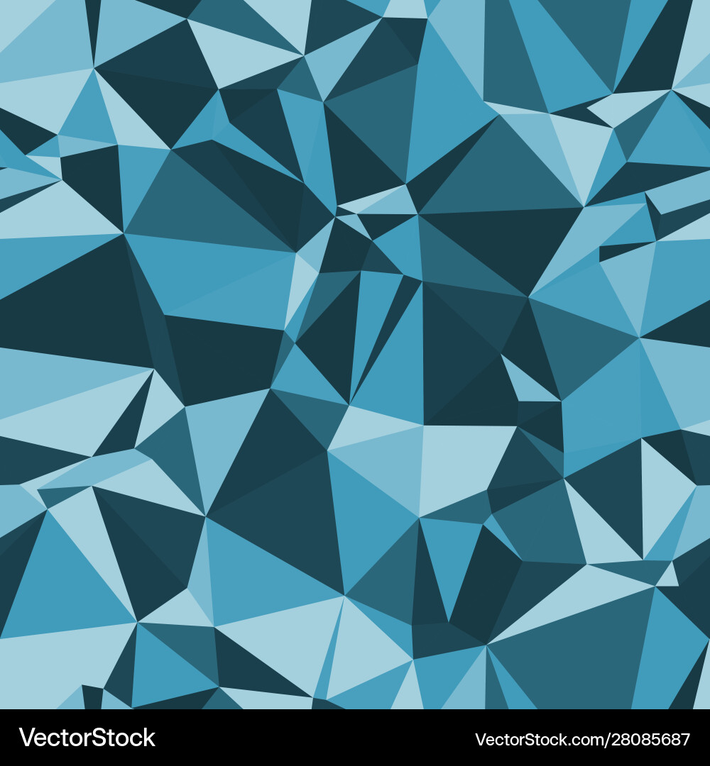 Blue Triangle Pattern - Seamless Tile vector image