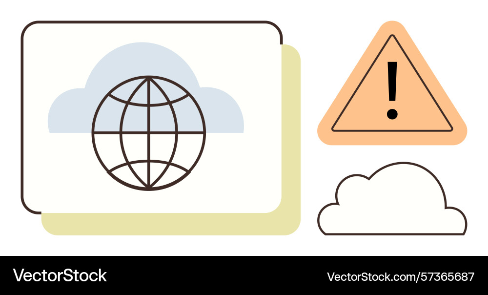 Global connectivity with cloud networking vector image