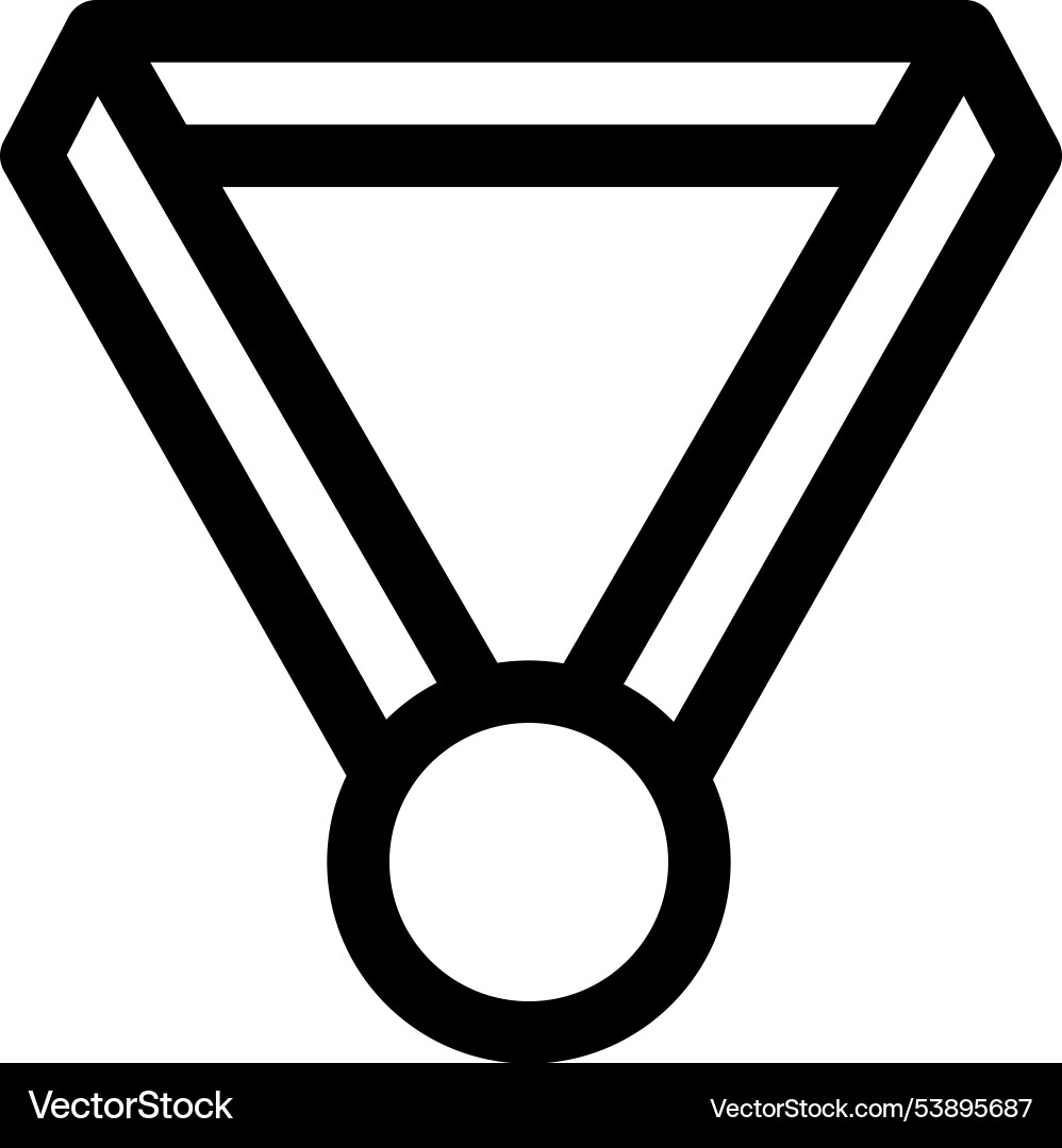 Gold medal icon thin linear style design isolated Gold medal icon thin linear style design isolated vector image