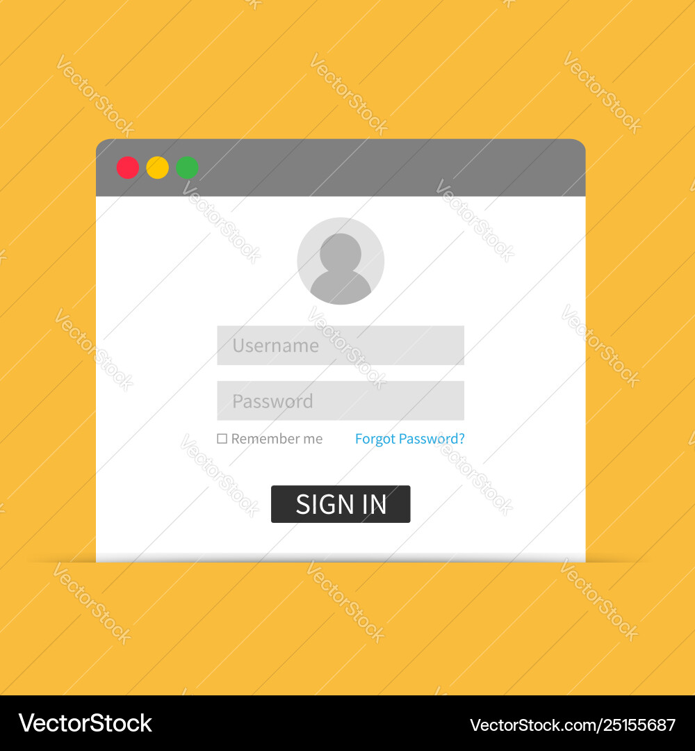 Login interface username and password Login interface username and password Vector Image