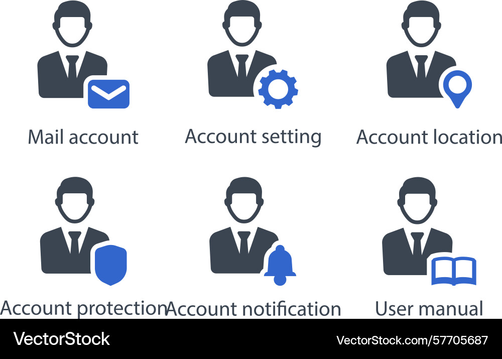 Mail account setting location Vector Image