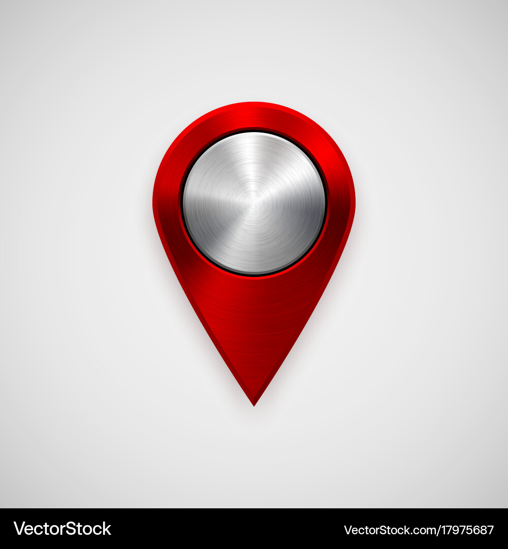 Red technology gps map pointer Vector Image