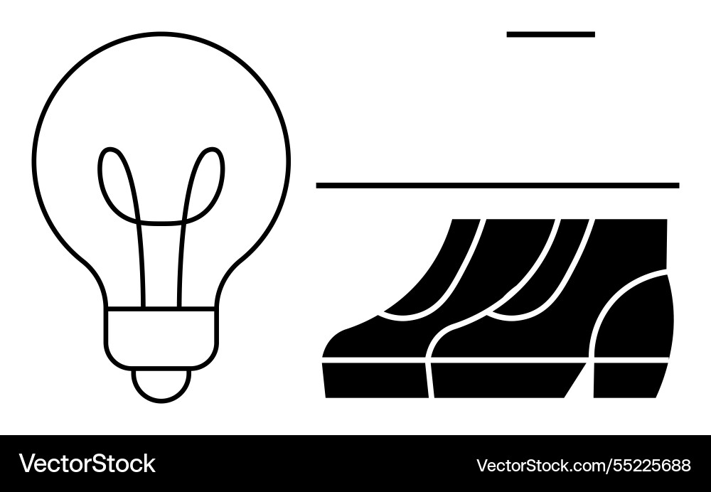 Abstract line art of light bulb with binary zeros Abstract line art of light bulb with binary zeros Vector Image