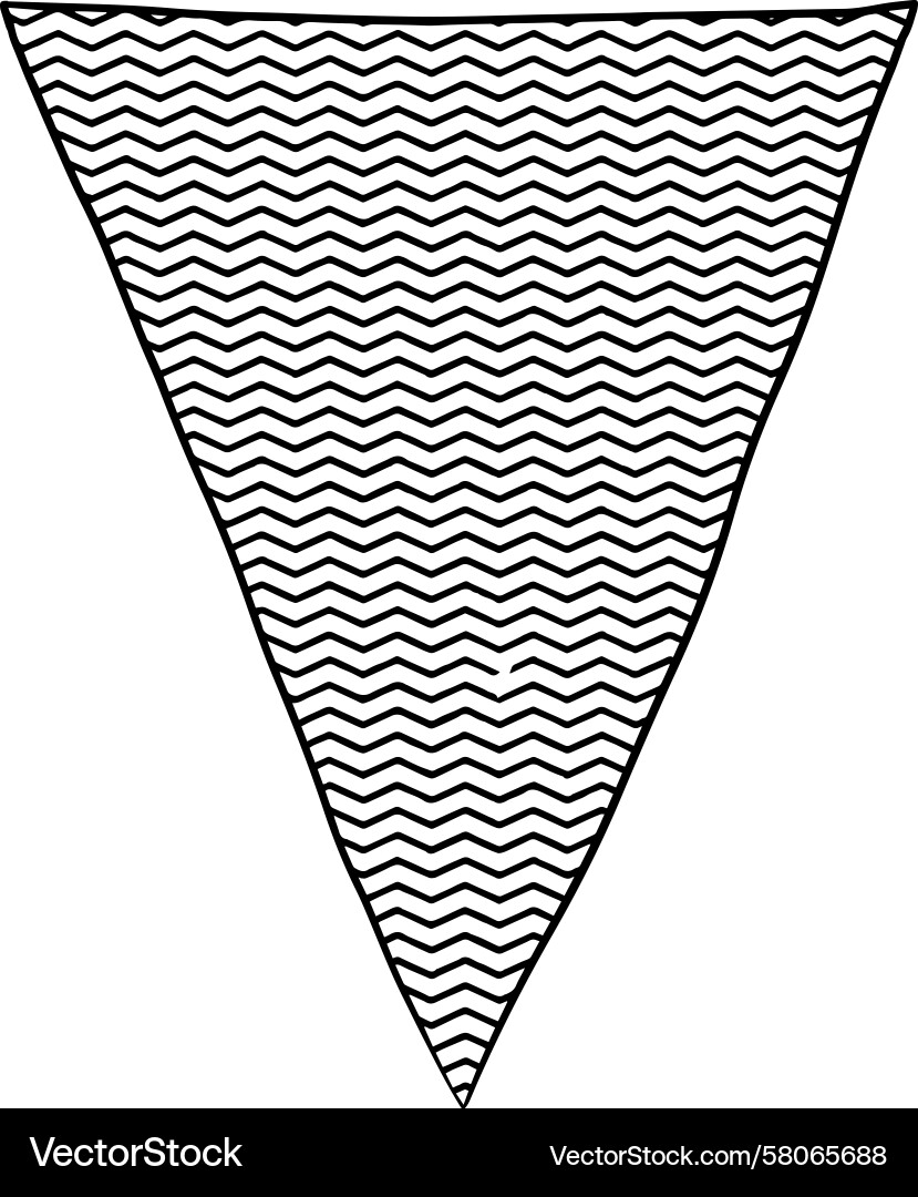 Black Wavy Triangular Pattern Vector Image