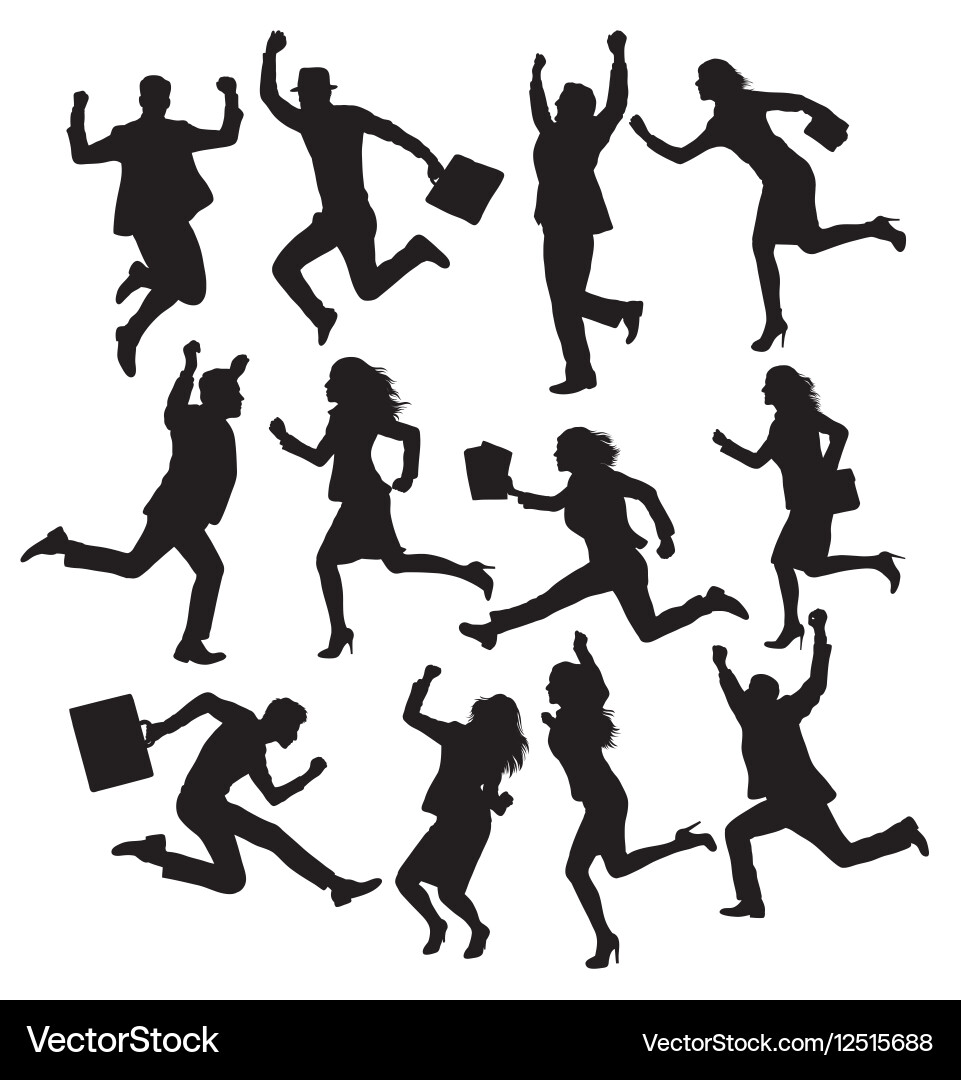 Business Activity Silhouettes Vector Image