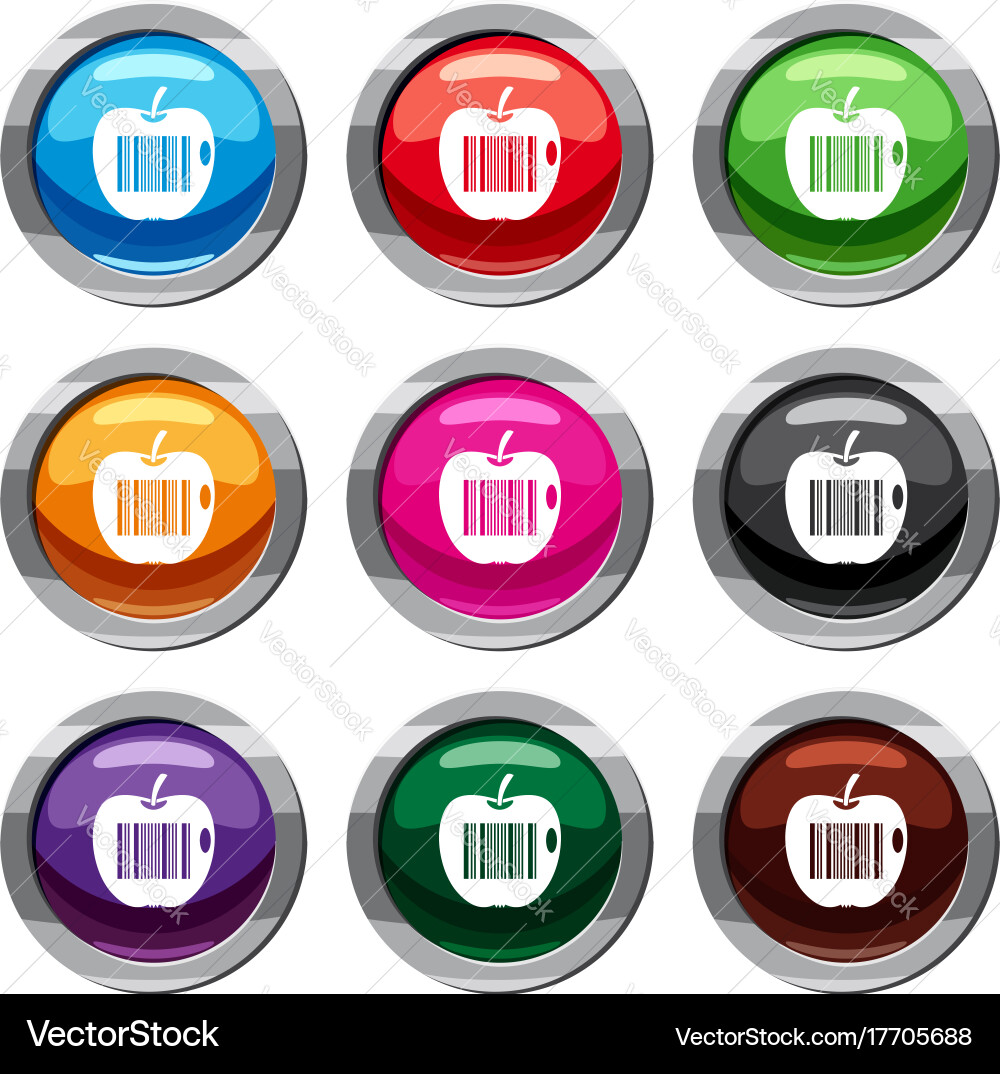 Code to represent product identification set 9 vector image