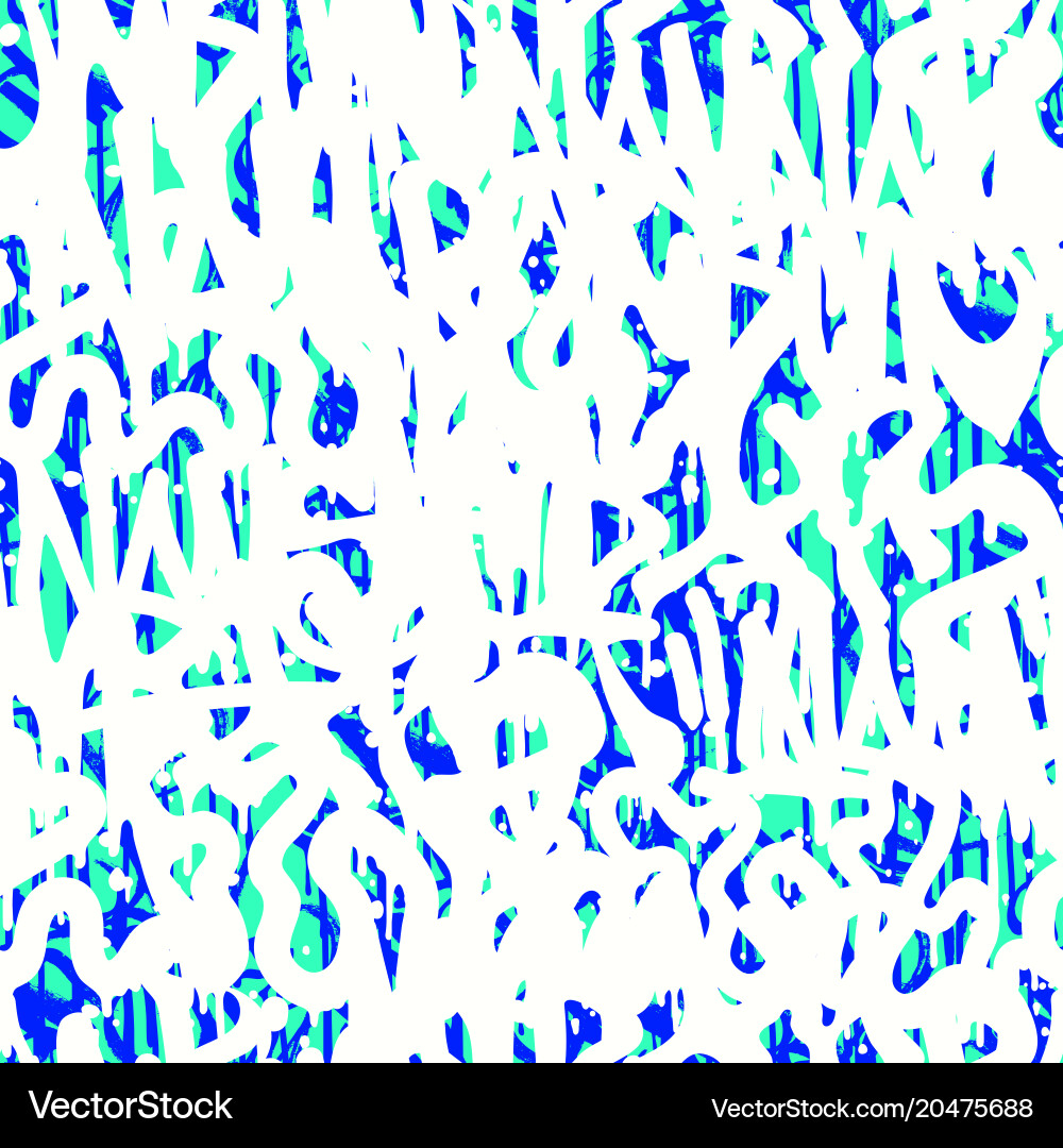 Graffiti seamless pattern with abstract vector image