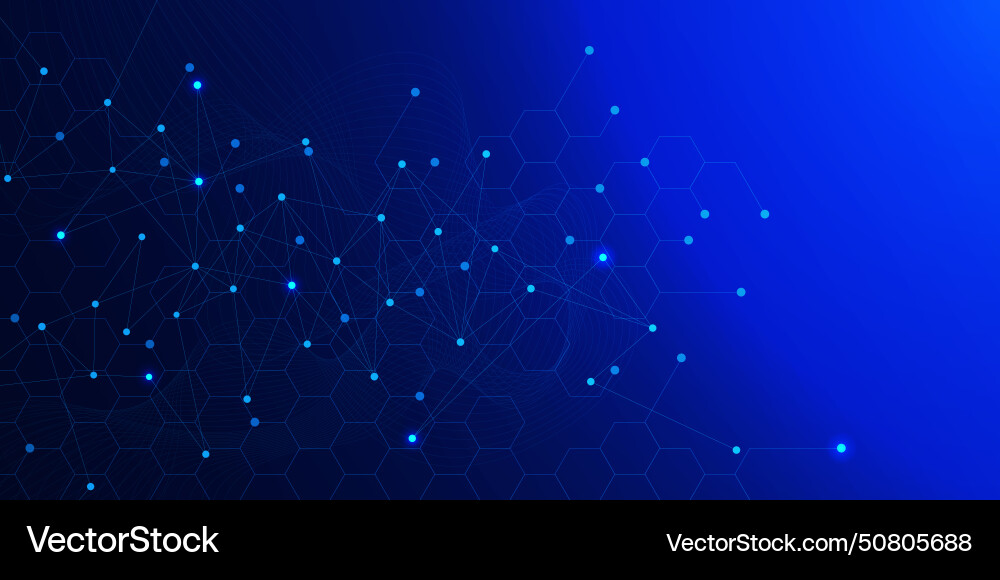 Hexagon pattern with dna molecule structure Hexagon pattern with dna molecule structure vector image