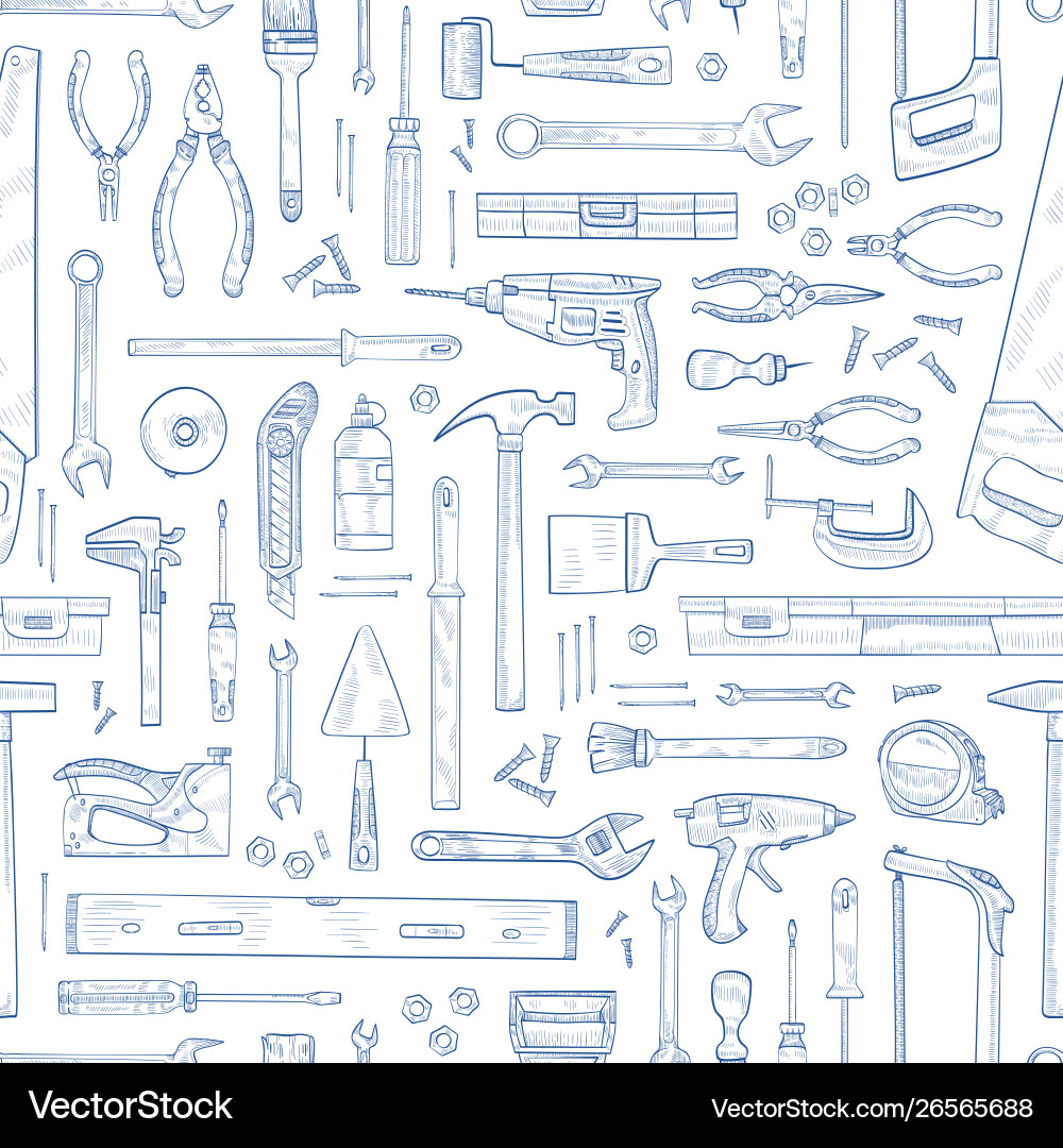 Manual Tool Pattern vector image