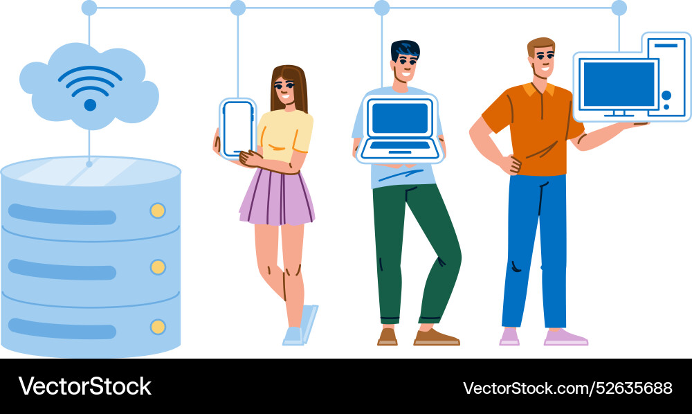 Redundancy server architecture Redundancy server architecture vector image