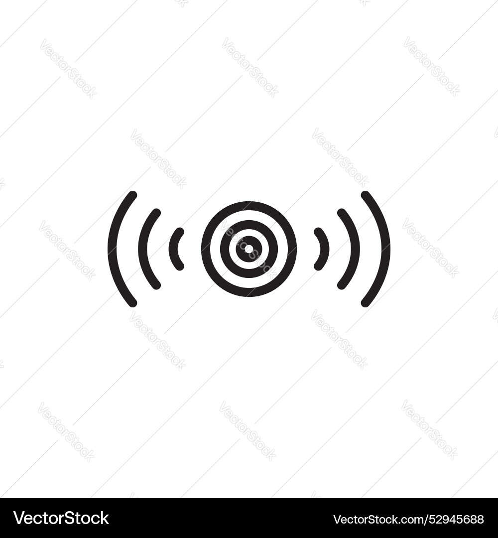 Sensor line icon isolated on white background Vector Image