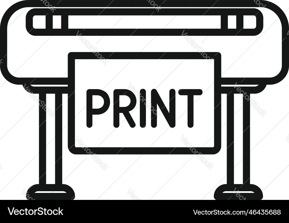 Service plotter icon outline digital print Service plotter icon outline digital print vector image