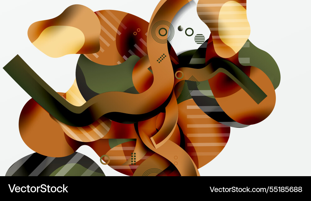 Vibrant abstract background overlapping shapes Vector Image