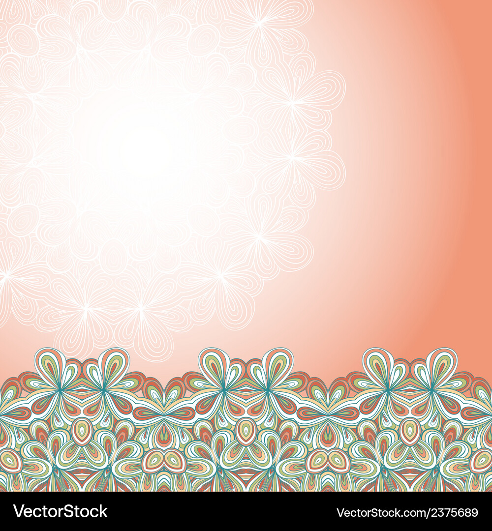 Border with abstract hand-drawn pattern Vector Image