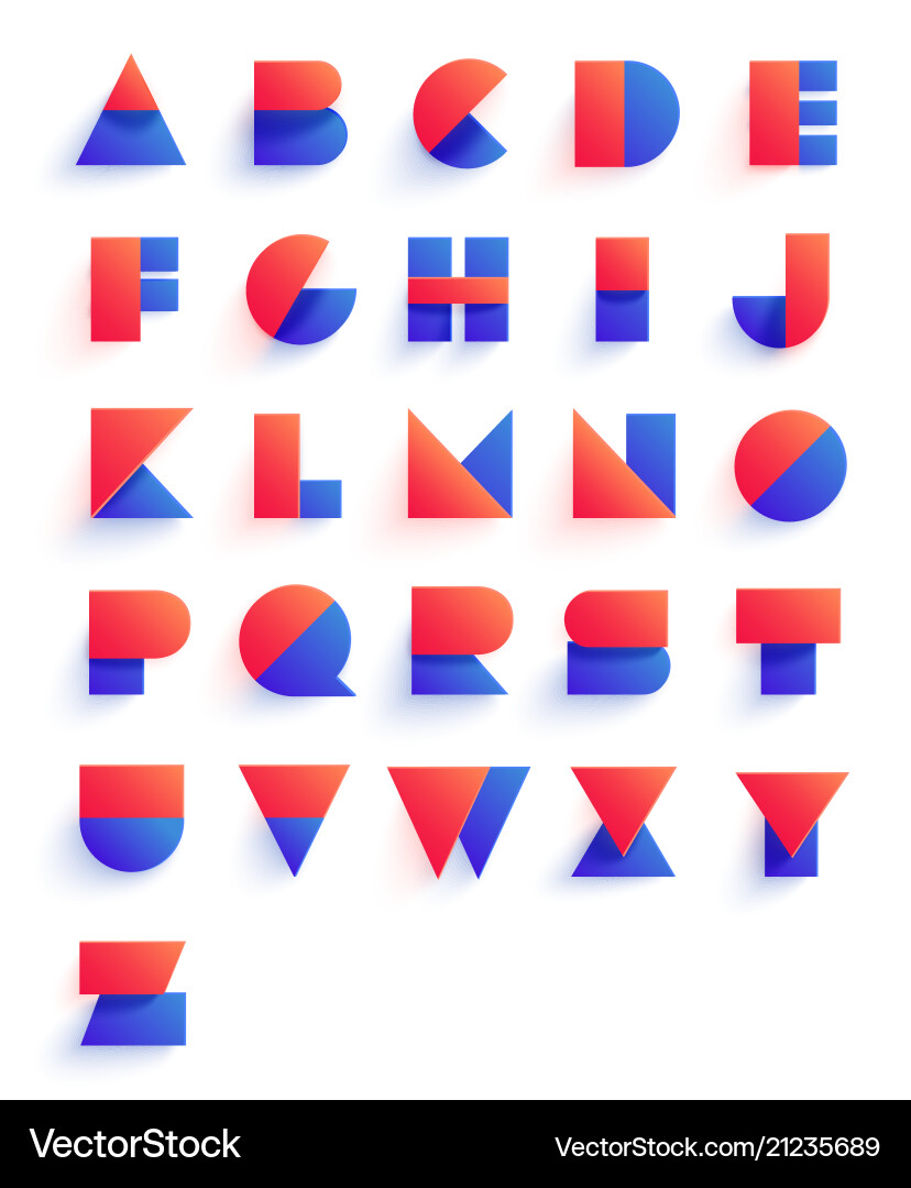 Bunte geometrische Schriftgestaltung abstrakt modern Bunte geometrische Schriftgestaltung abstrakt modern vektorbild