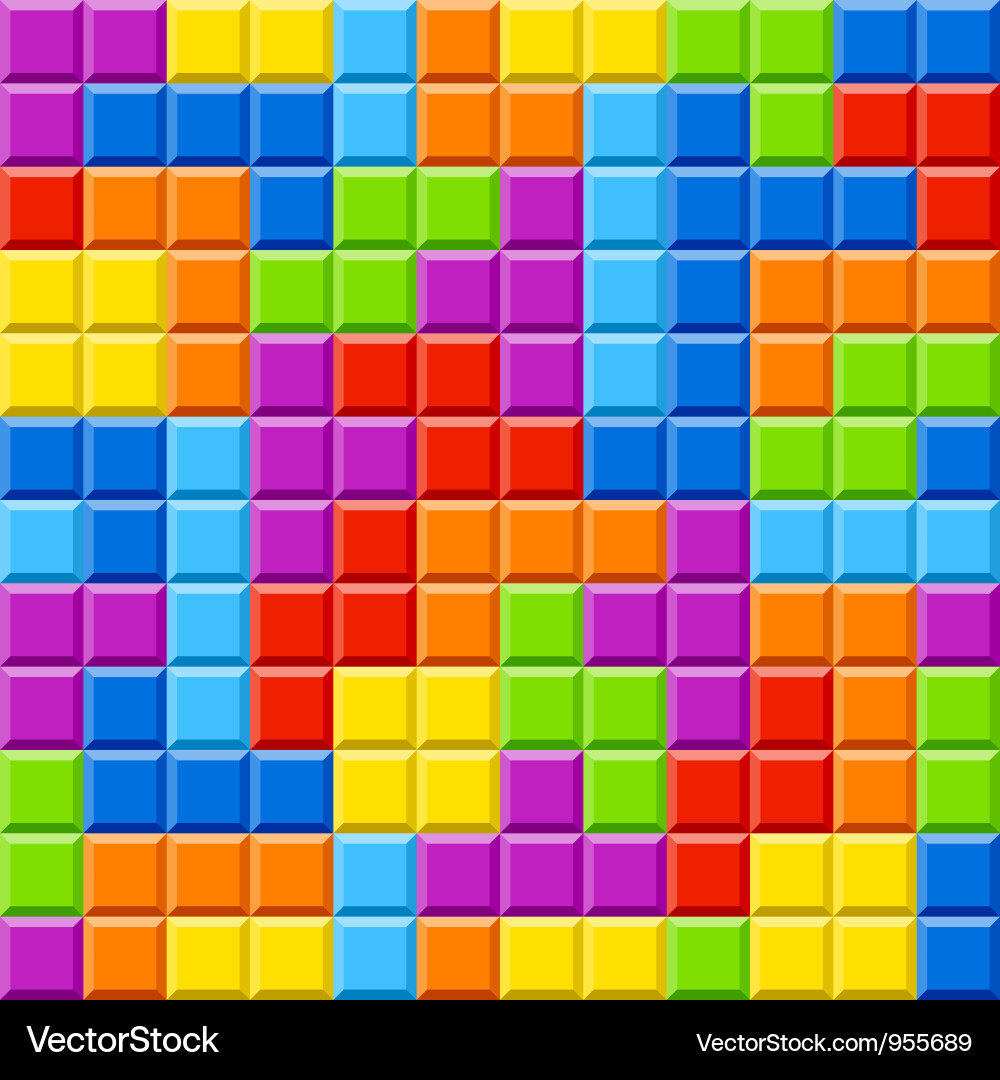 Colorful Block Pattern Background vector image