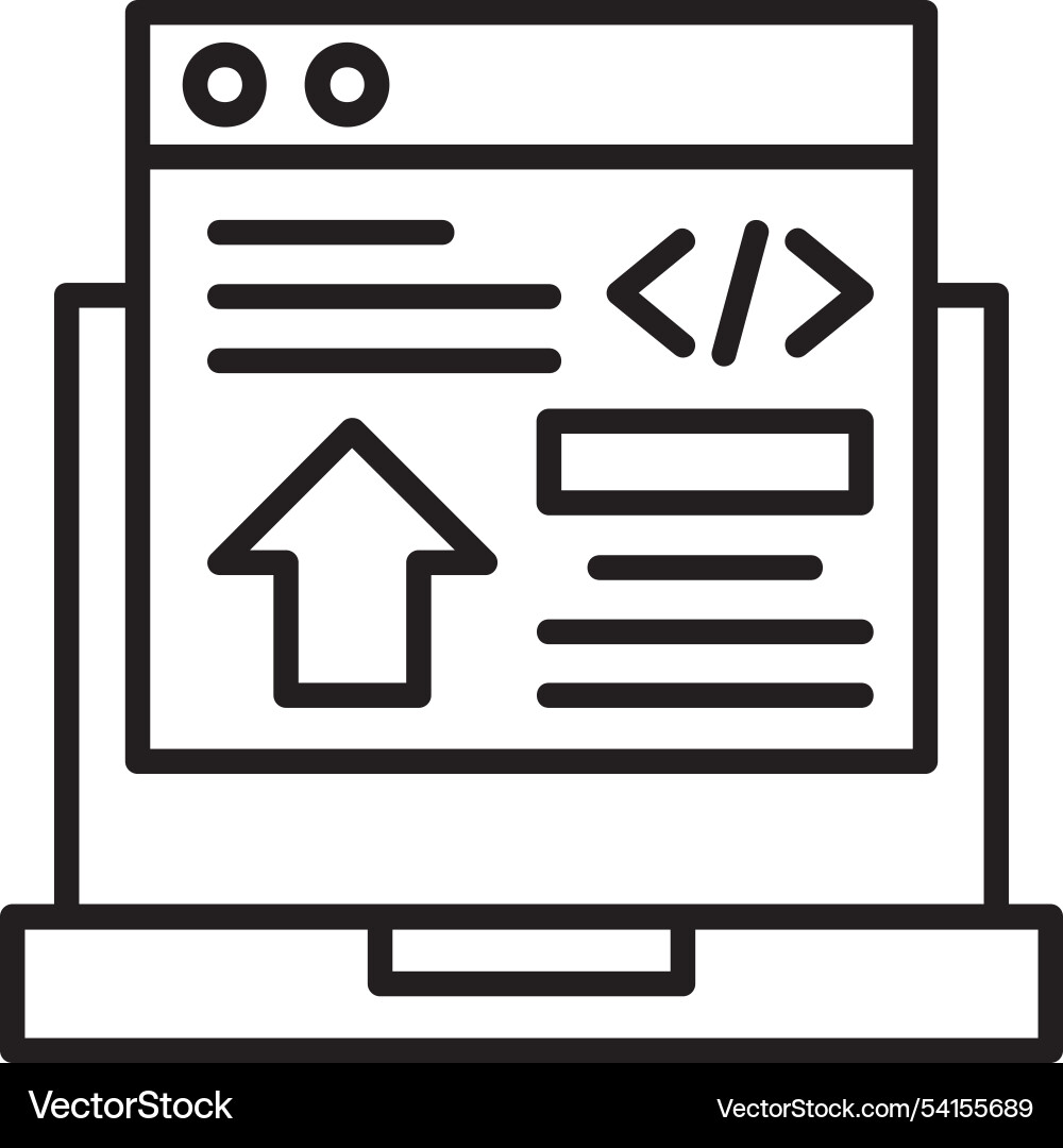 Frontend development icon design vector image