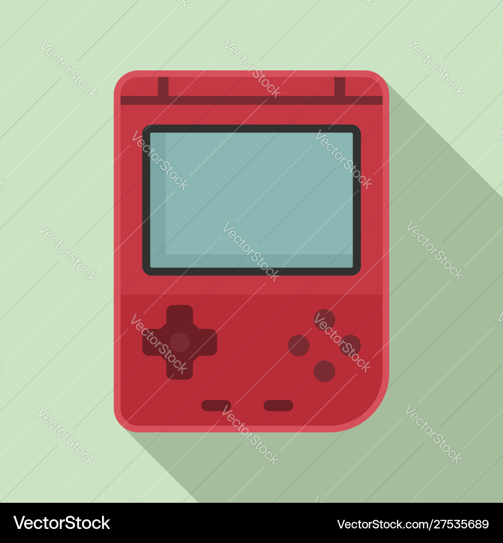 Red Portable Game Console Icon vector image