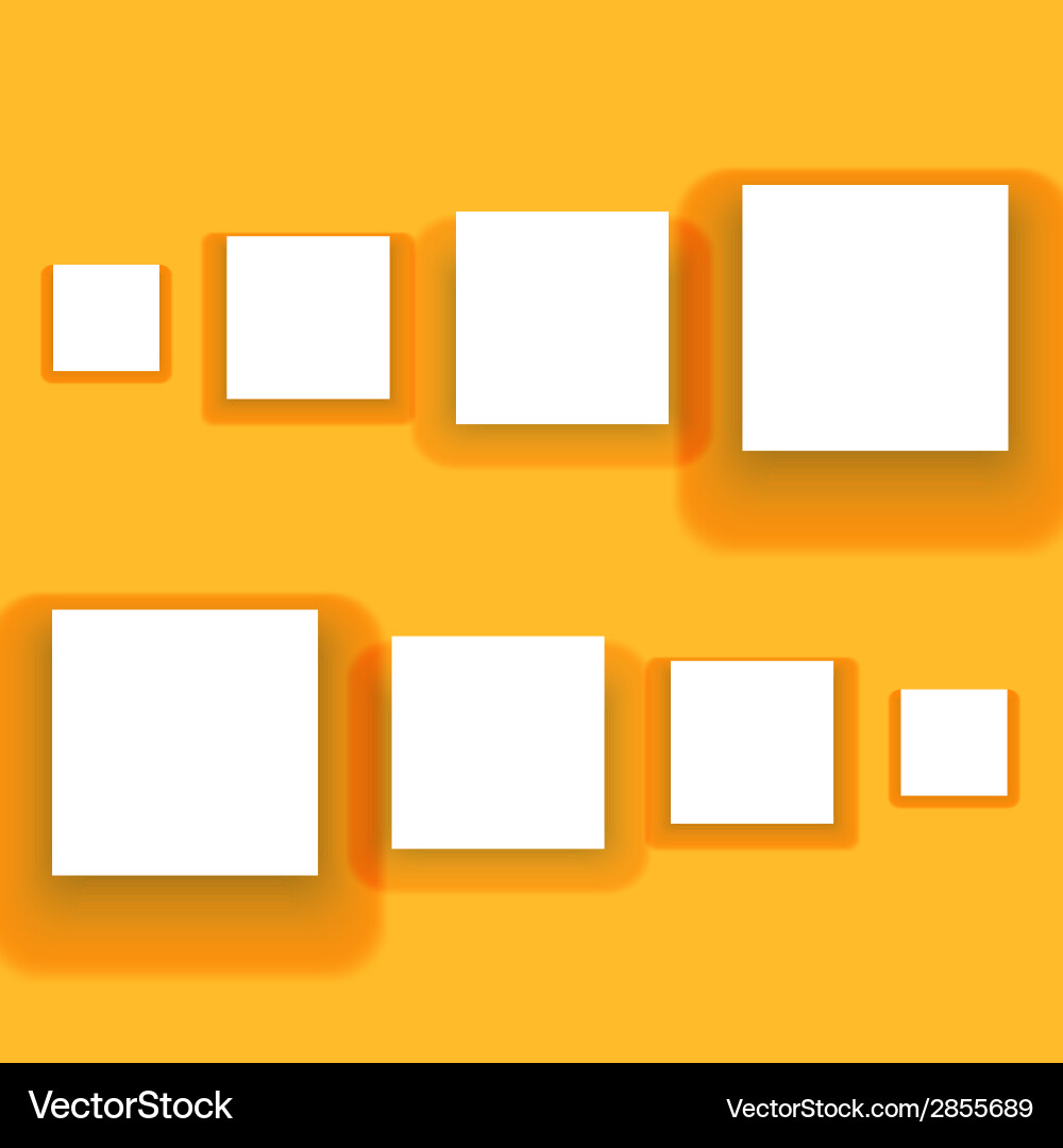 White material design paper buttons with shadow vector image