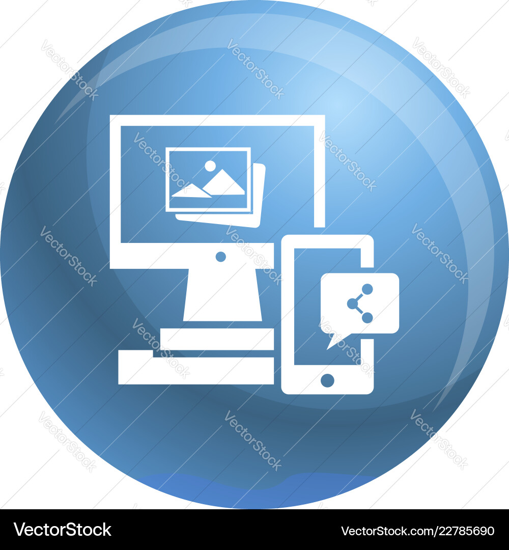Digital computer device icon simple style Digital computer device icon simple style Vector Image