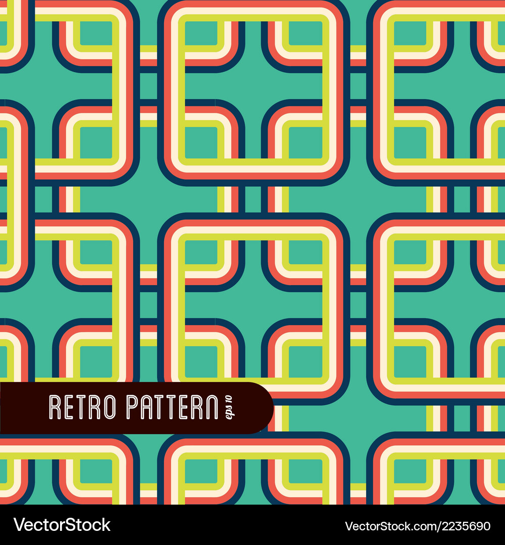 Pattern design over retro background Vector Image