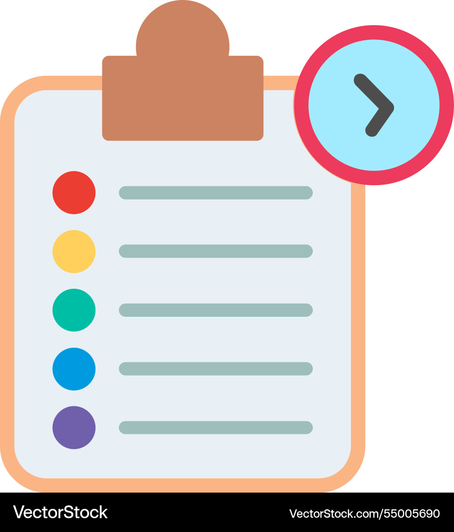 Task list flat icon design Vector Image