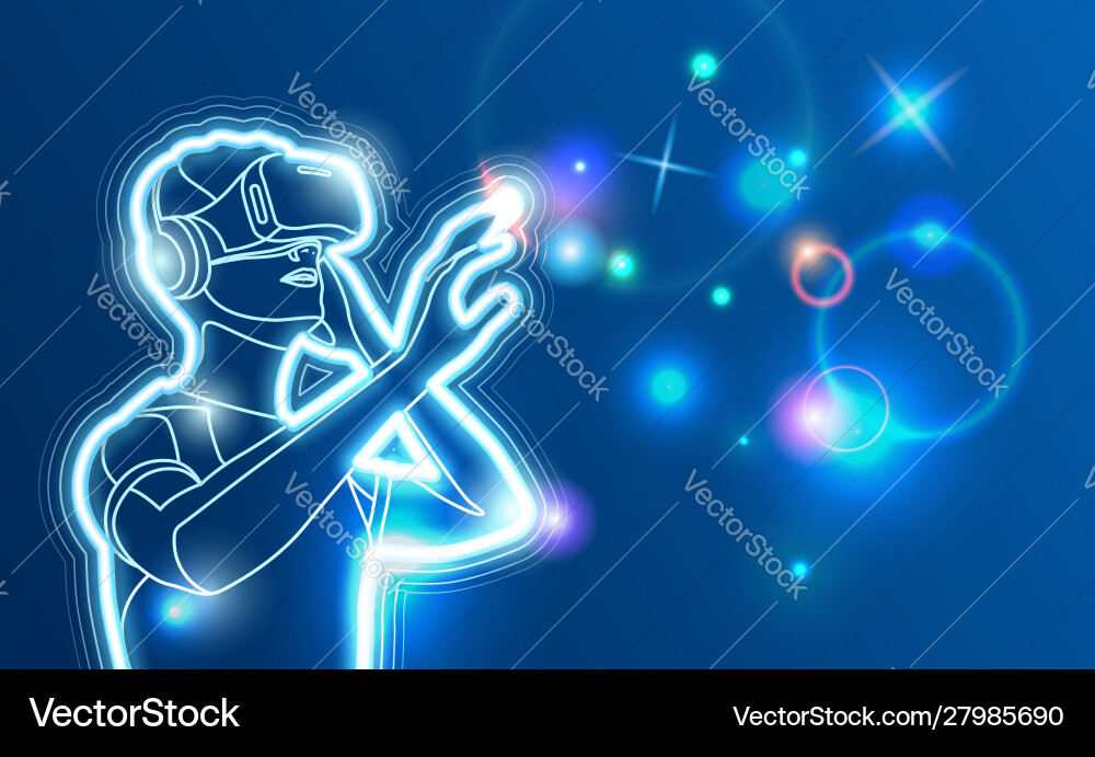 Virtual augmented reality Royalty Free Vector Image