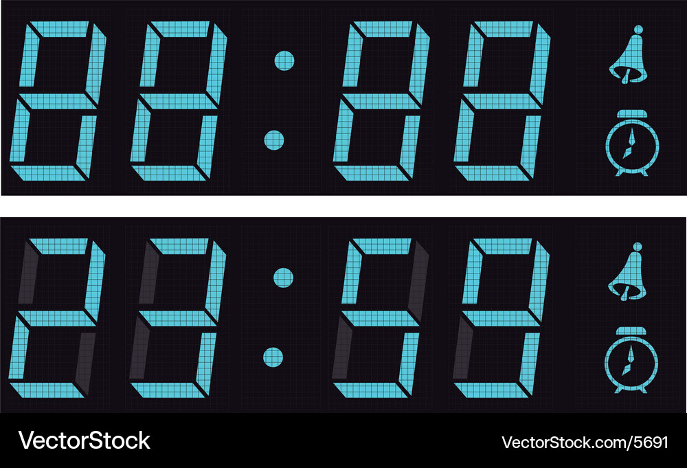 Digital Clock Display Vector Image