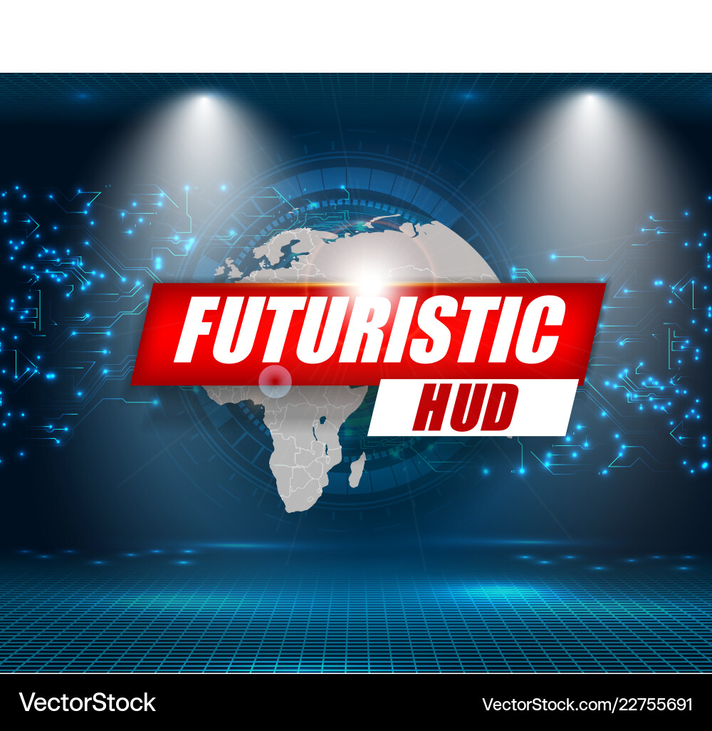Futuristic interface hud background Futuristic interface hud background Vector Image