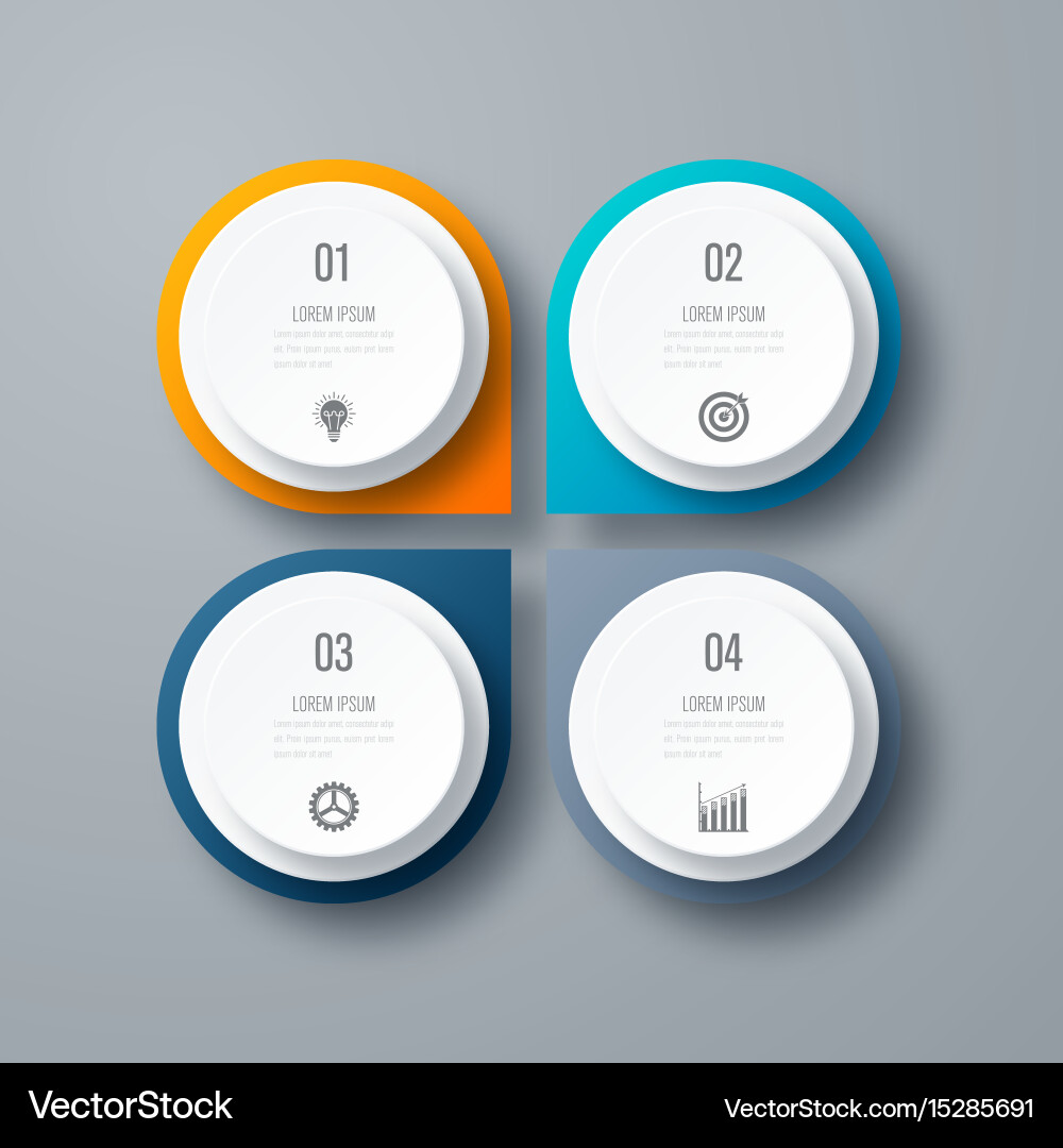 Template for cycle diagram graph presentation Vector Image