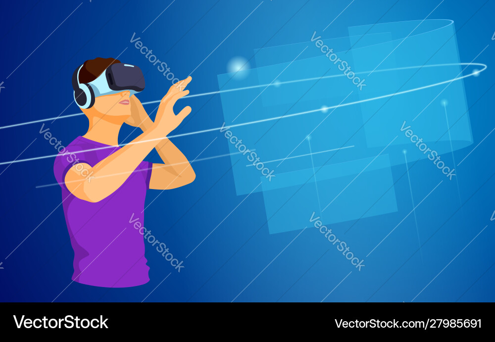 Virtual Reality Headset Royalty Free Vector Image