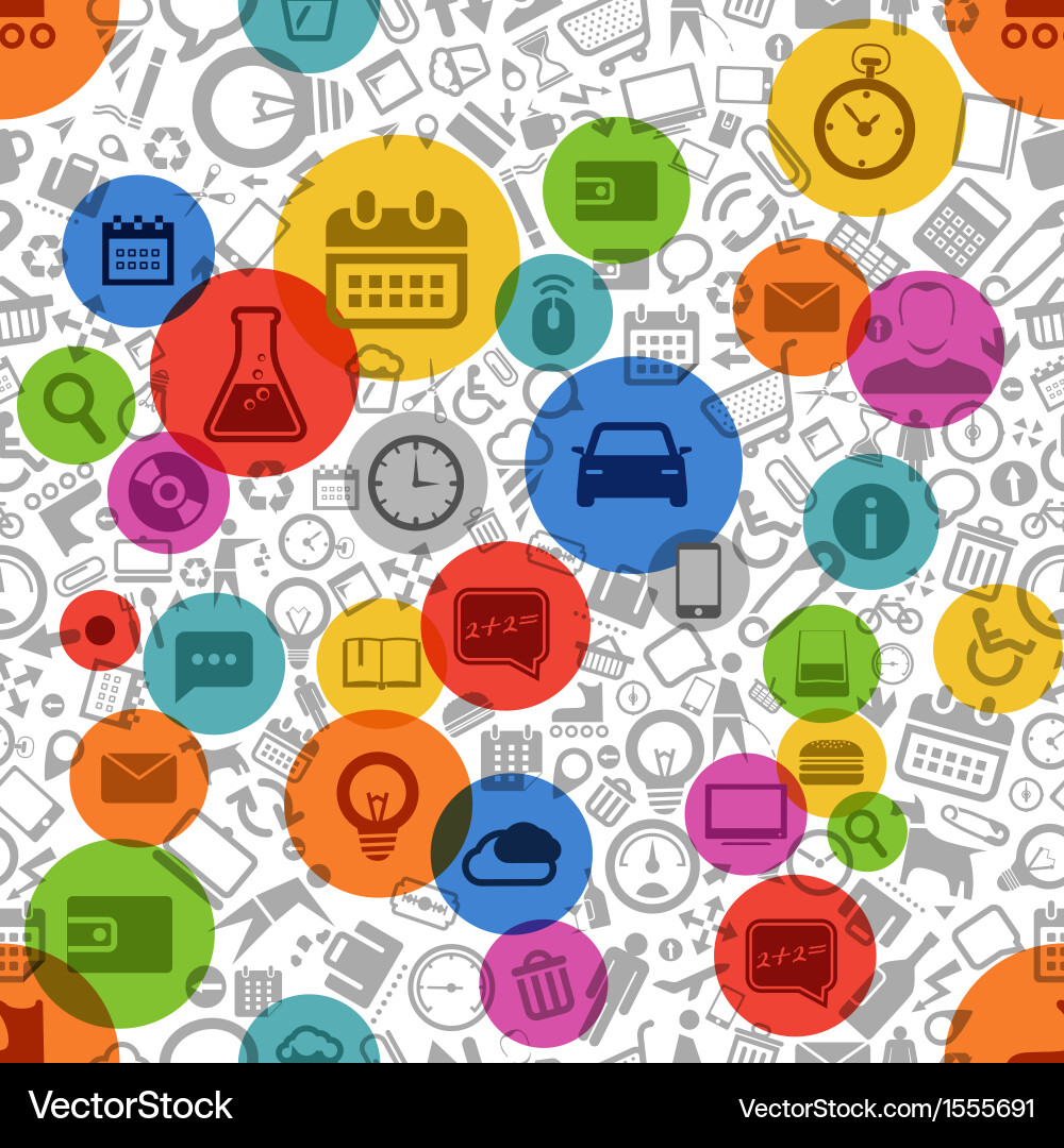 Web Icon Seamless Pattern vector image