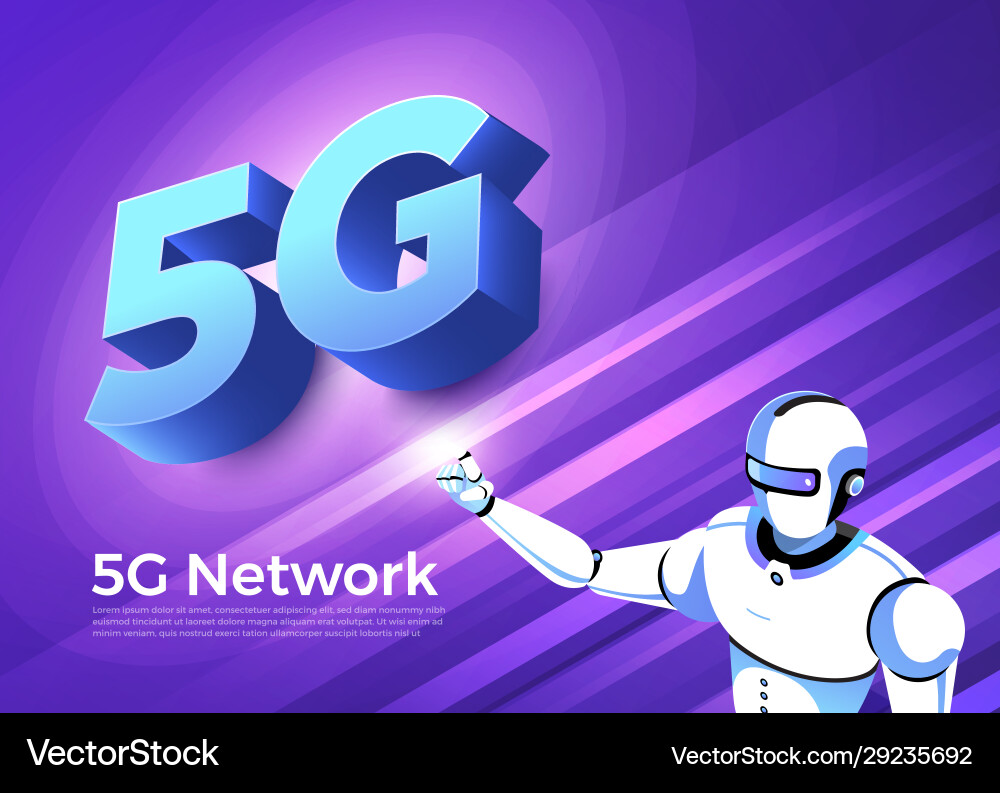 5g technology 57 vector image