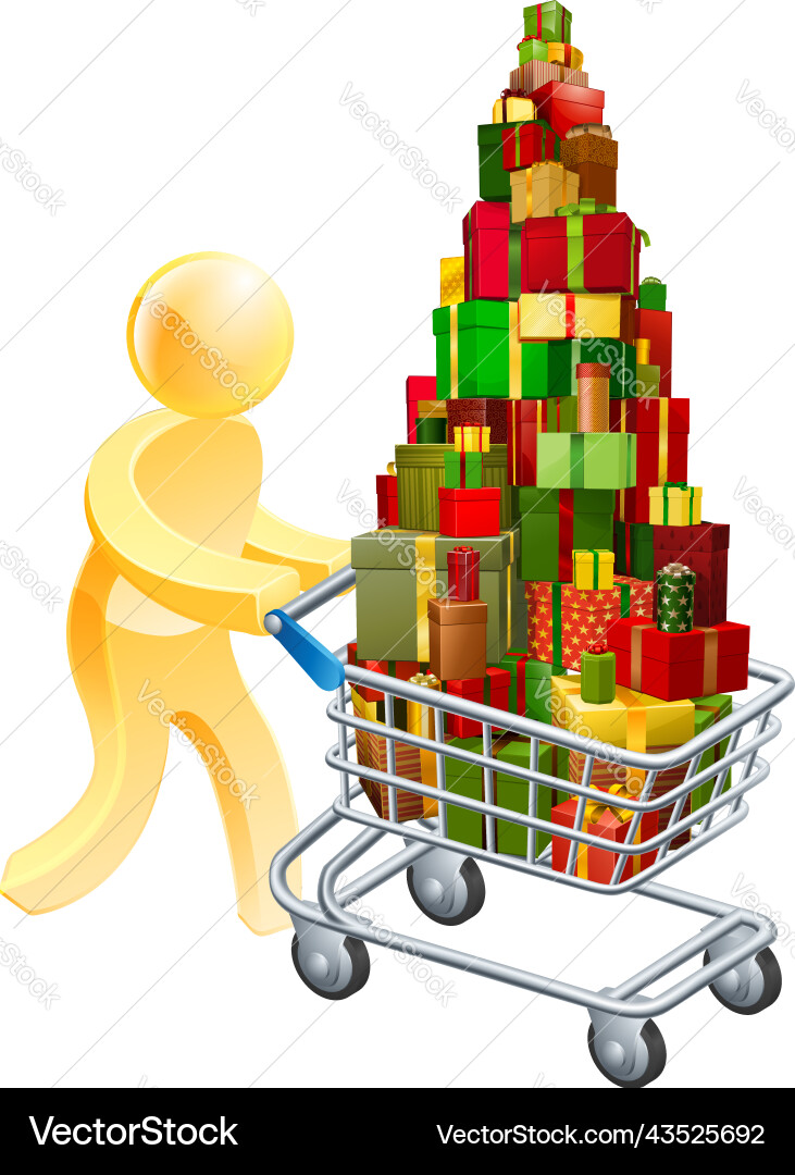 Gift shopper concept Gift shopper concept vector image