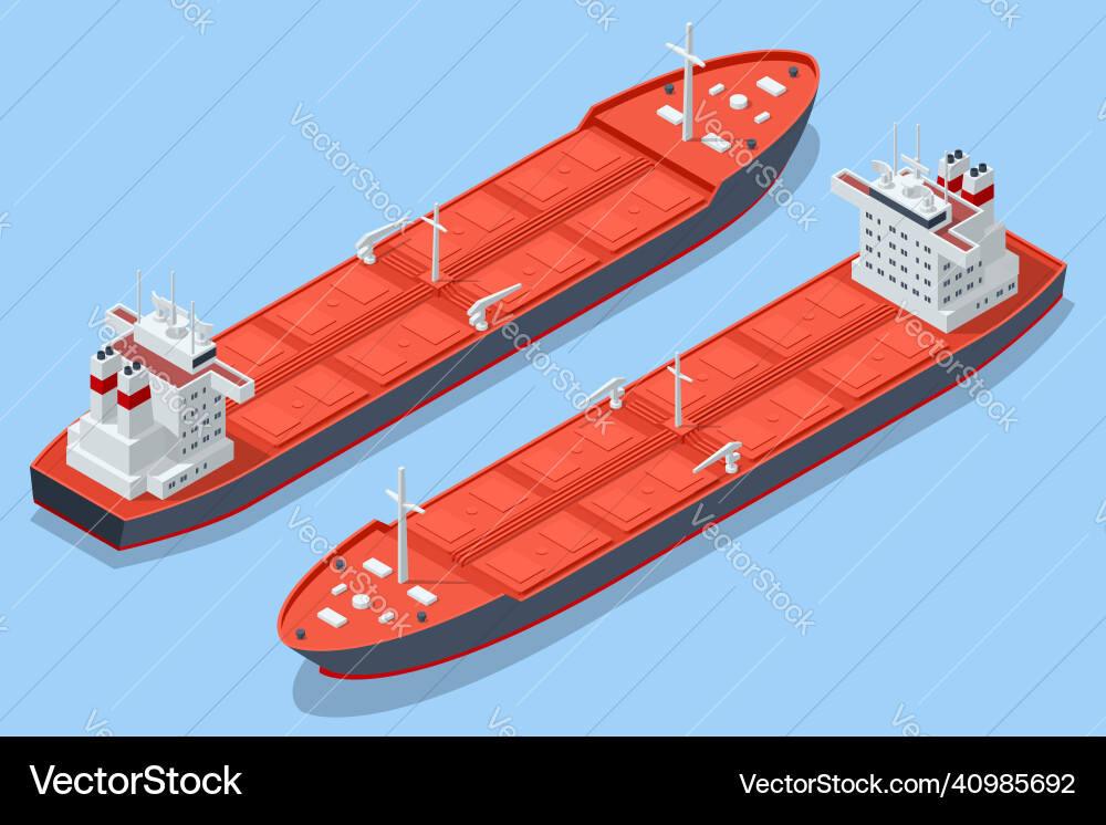 Isometrisches Tankschiff Import oder Exportöl Isometrisches Tankschiff Import oder Exportöl vektorbild