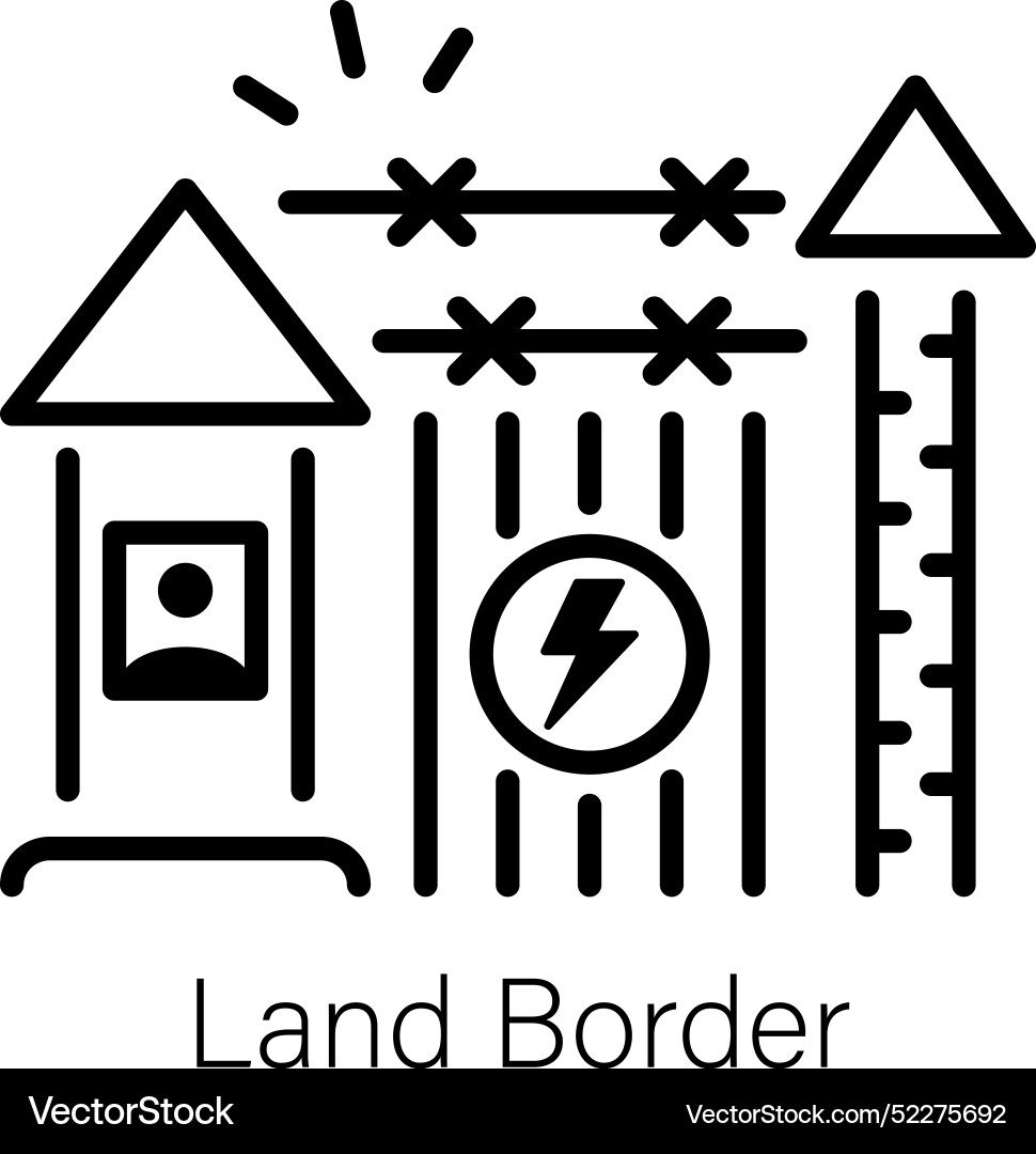 Land border Royalty Free Vector Image - VectorStock