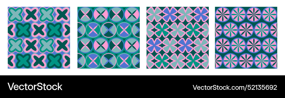 Set of modern abstract geometric patterns Set of modern abstract geometric patterns vector image